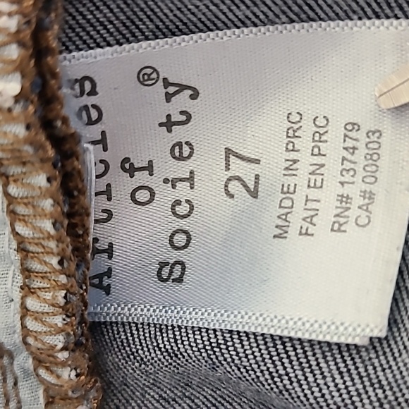 ARTICLES OF SOCIETY Blue Skinny Jeans, size 27 - Picture 7 of 9
